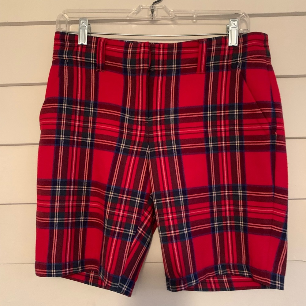 Vineyard Vines Red Plaid Shorts Size 2